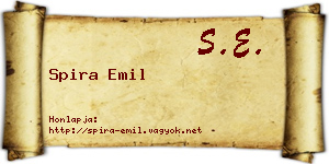 Spira Emil névjegykártya