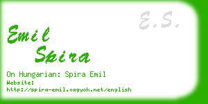 emil spira business card
